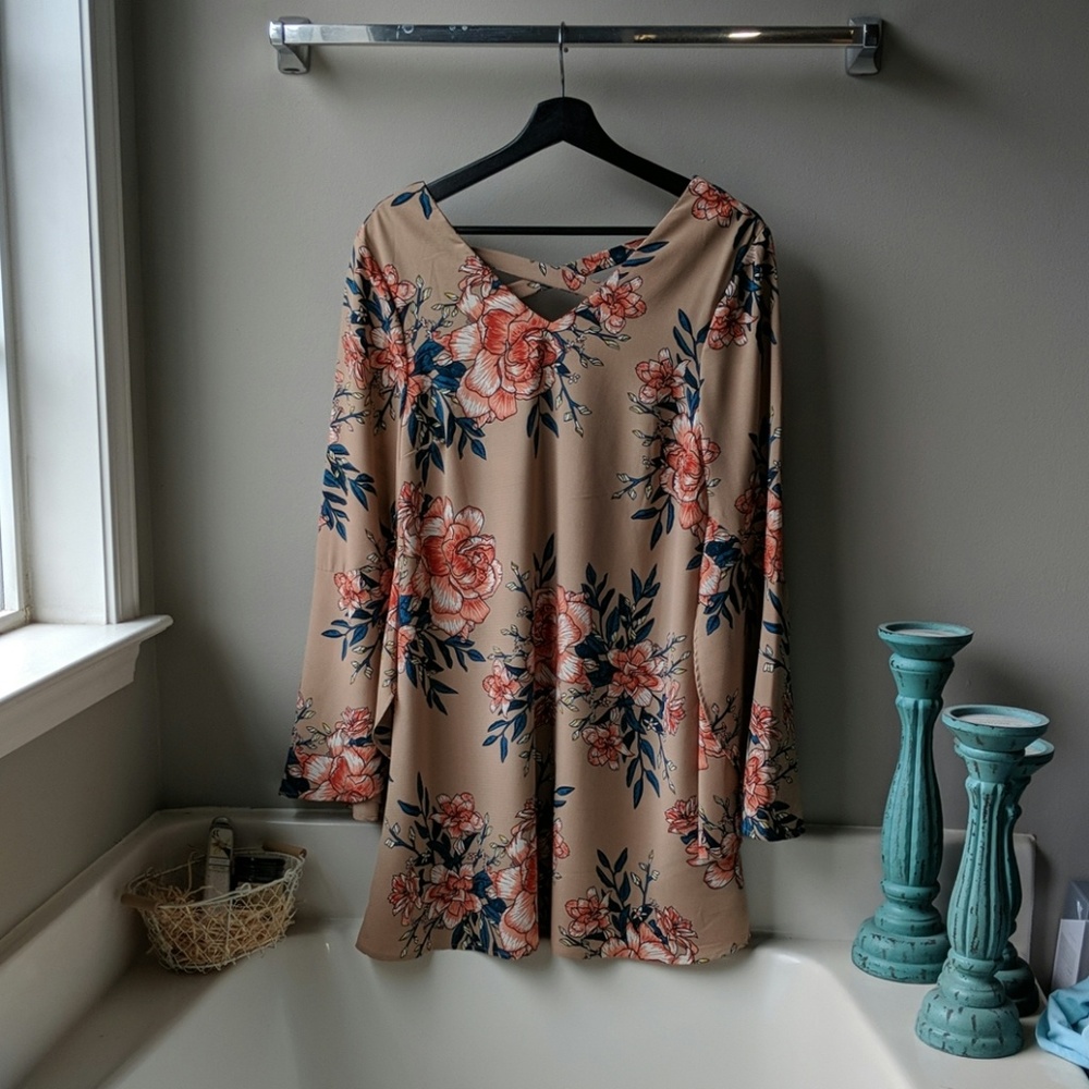 Loveriche Floral Mocha Dress